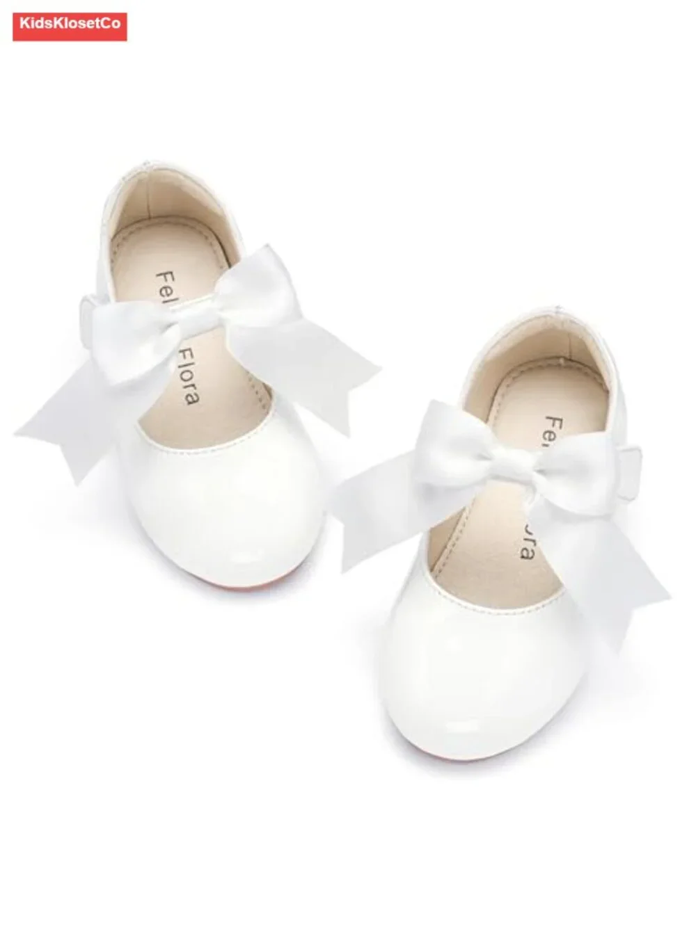 Toddler Girls Ballet Flats - Party Wedding Dress Shoes Non-Slip Microfiber
